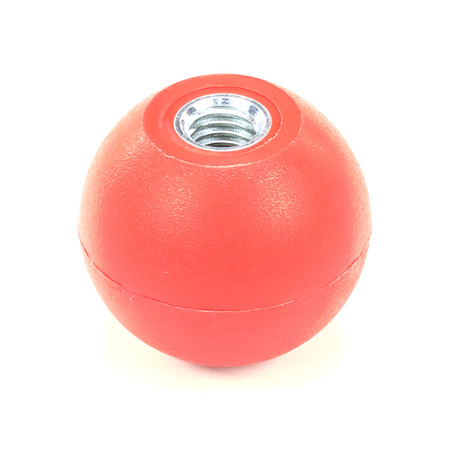 BKI Knob, Red, Spherical, 1.88 Dia., .500-13Unc X 0.75 K0203